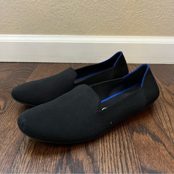 Rothy’s Women Shoes Black Loafers Slip On Ballet Flats Size 11 Solid Knit Round, - Picture 2 of 16